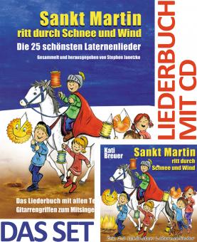 SET LIEDERBUCH inkl. CD Sankt Martin ritt durch Schnee und Wind - Die 25 schönsten Laternenlieder 