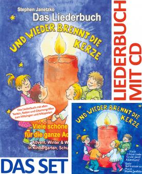 SET LIEDERBUCH inkl. CD Und wieder brennt die Kerze - Viele schöne Lieder für die ganze Adventszeit 